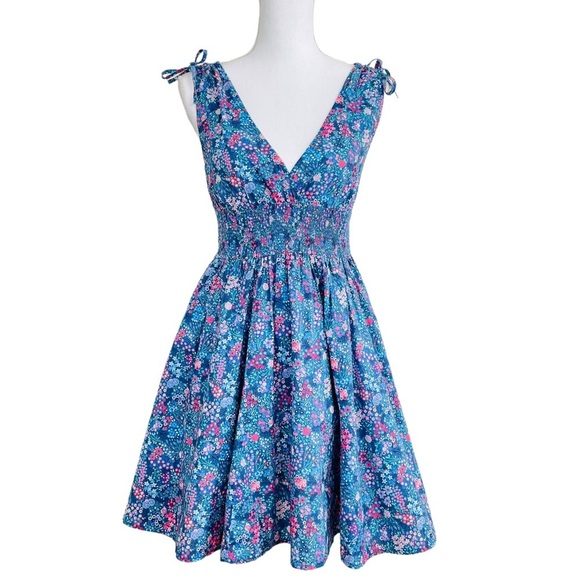 DIVIDED H&M Blue Floral Dress - Picture 1 of 9